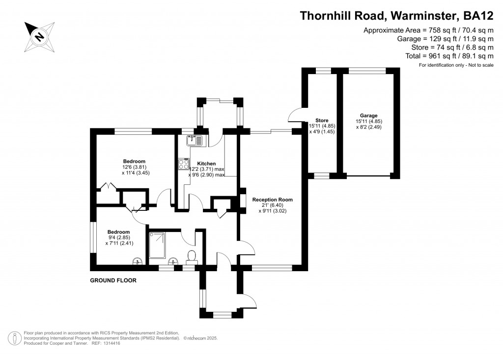 Floorplans For Thornhill Road, Warminster, Wiltshire