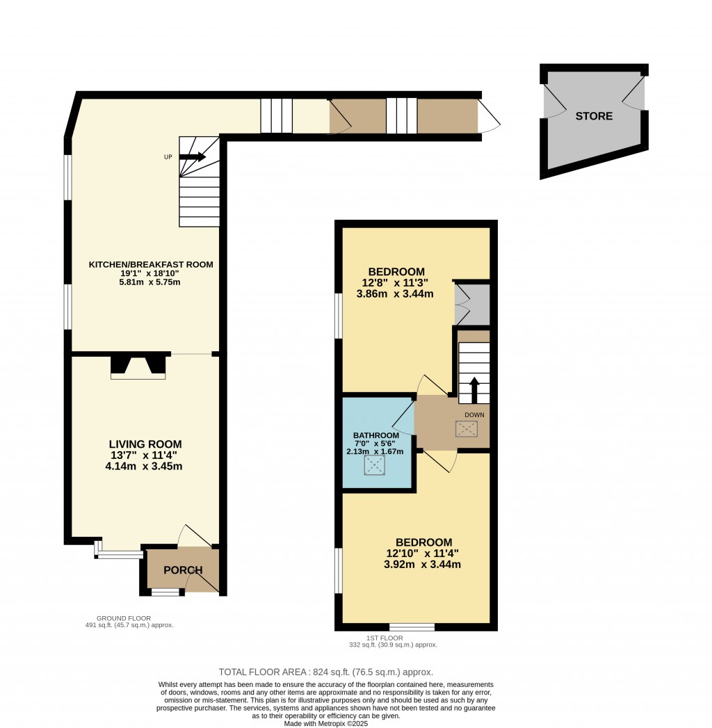 Floorplans For Draycott, Cheddar, Somerset