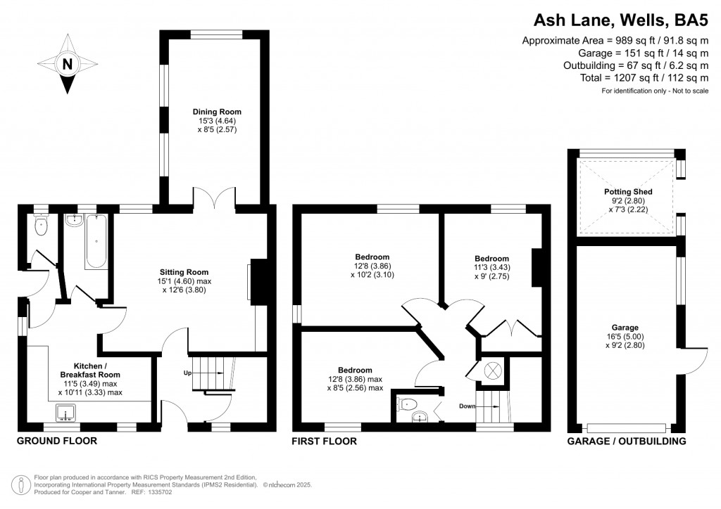 Floorplans For Ash Lane, Wells, Somerset