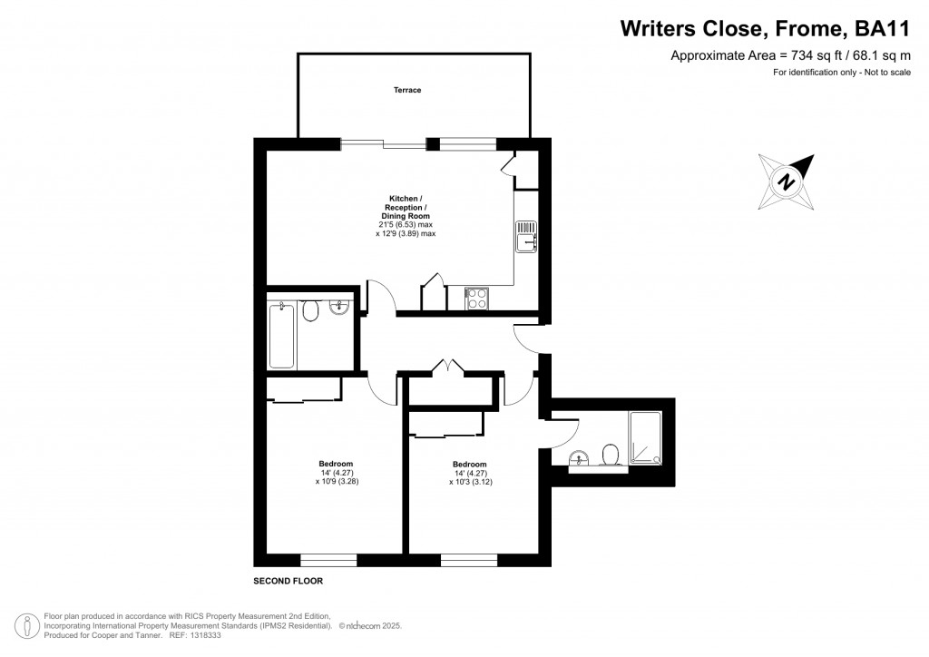 Floorplans For Writers Close, Frome, Somerset
