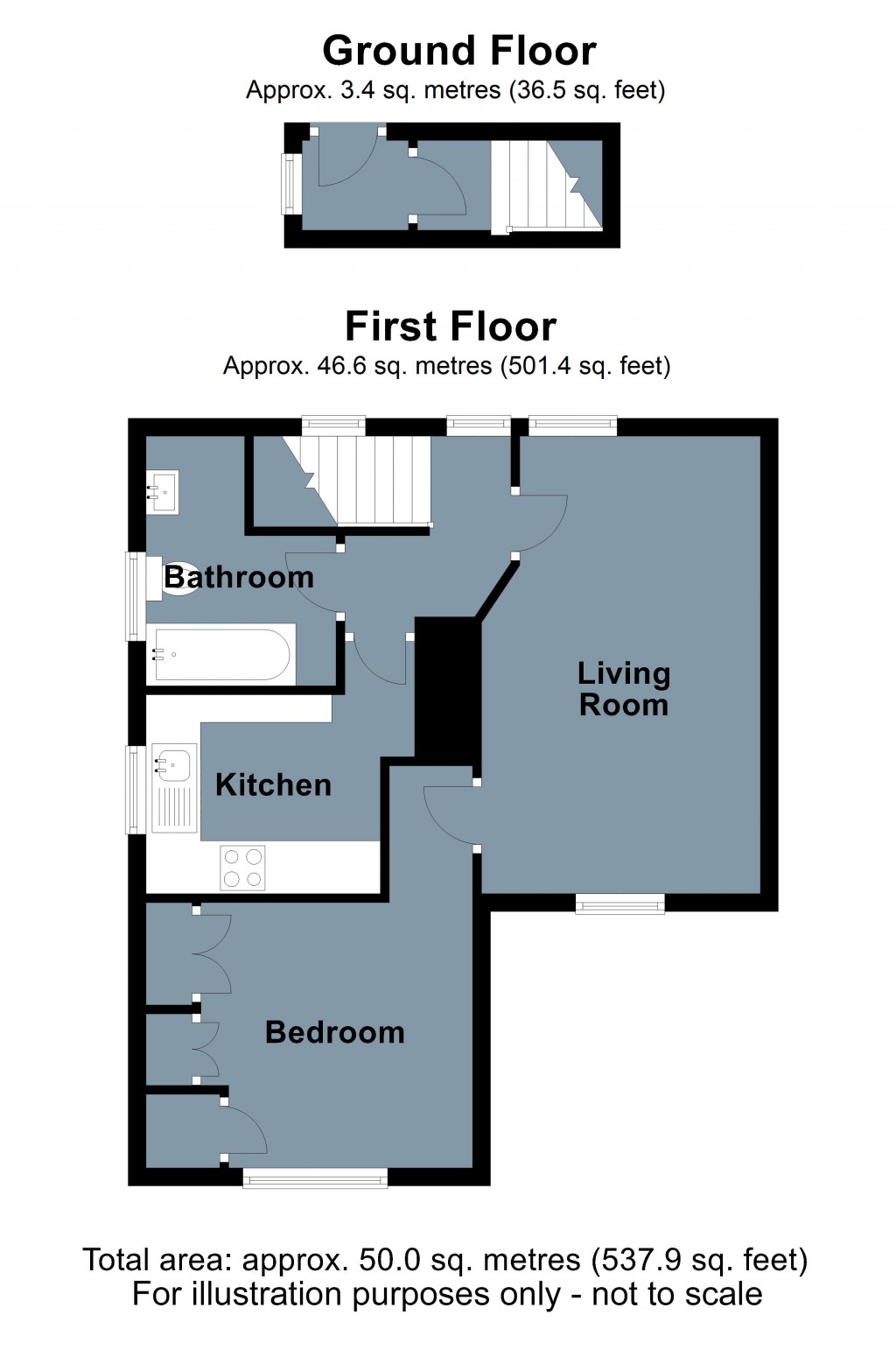 Floorplans For Coronation Cottages, Robertsbridge, East Sussex