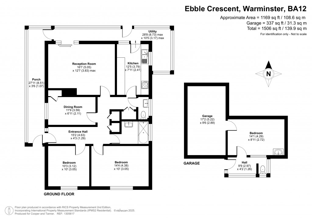 Floorplans For Ebble Crescent, Warminster, Wiltshire