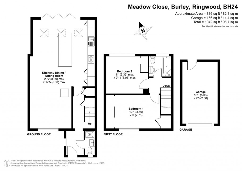 Floorplans For Meadow Close, Burley, Ringwood, BH24