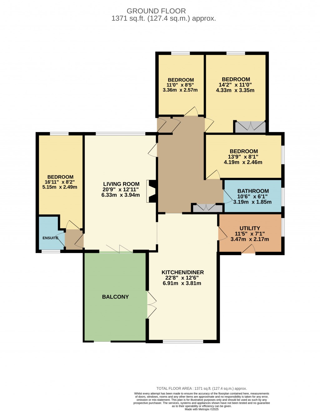 Floorplans For Cross, Axbridge, Somerset