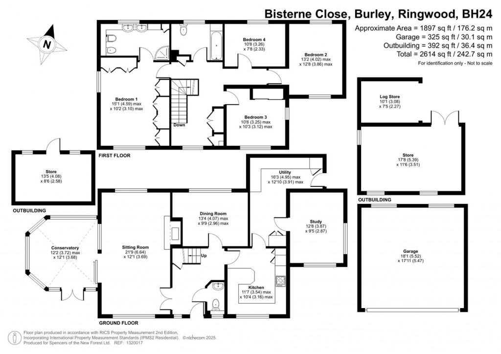 Floorplans For Bisterne Close, Burley, Ringwood, BH24