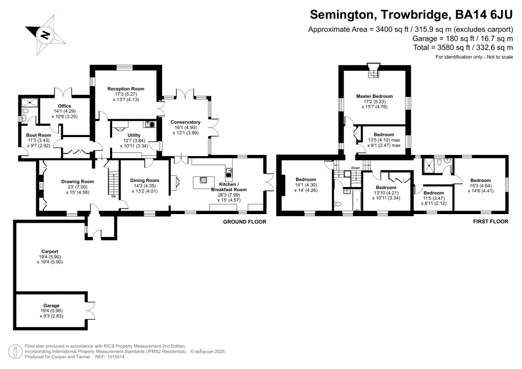 Floorplans For Semington, Wiltshire