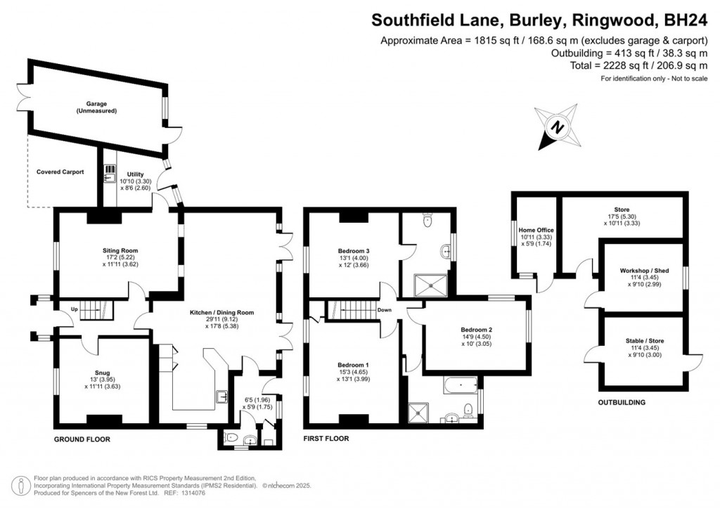 Floorplans For Southfield Lane, Burley, Ringwood, BH24