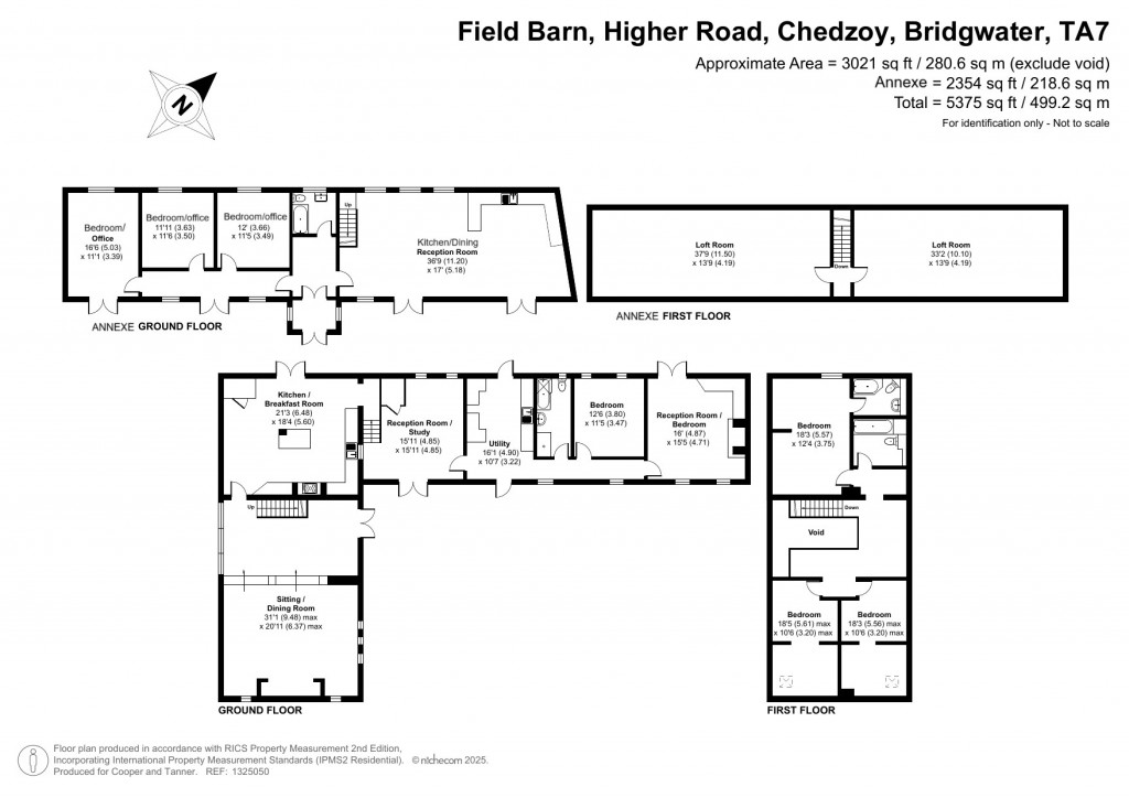 Floorplans For Higher Road, Chedzoy, Somerset