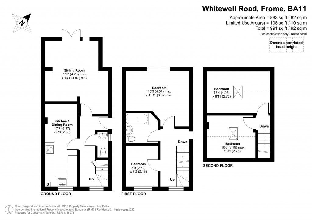 Floorplans For Whitewell Road, Frome, Somerset