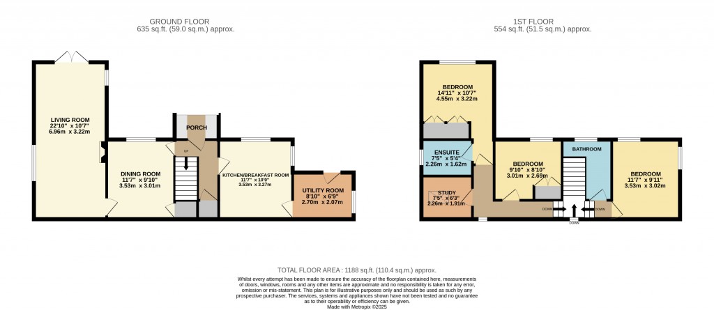 Floorplans For Combe Batch, Wedmore, Somerset