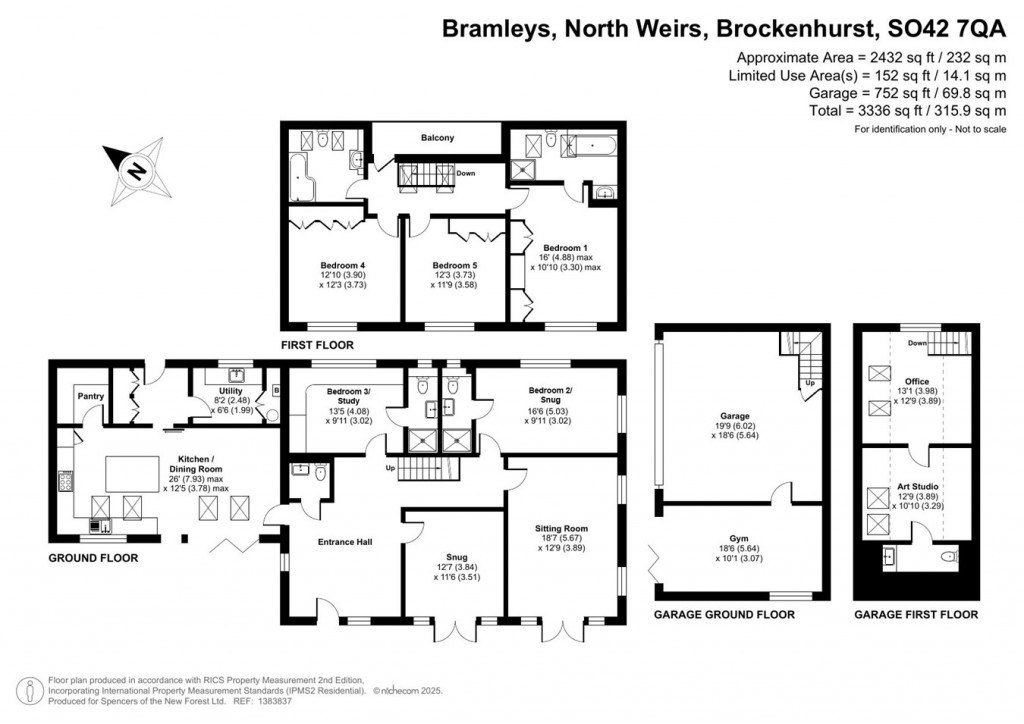 Floorplans For North Weirs, Brockenhurst, SO42
