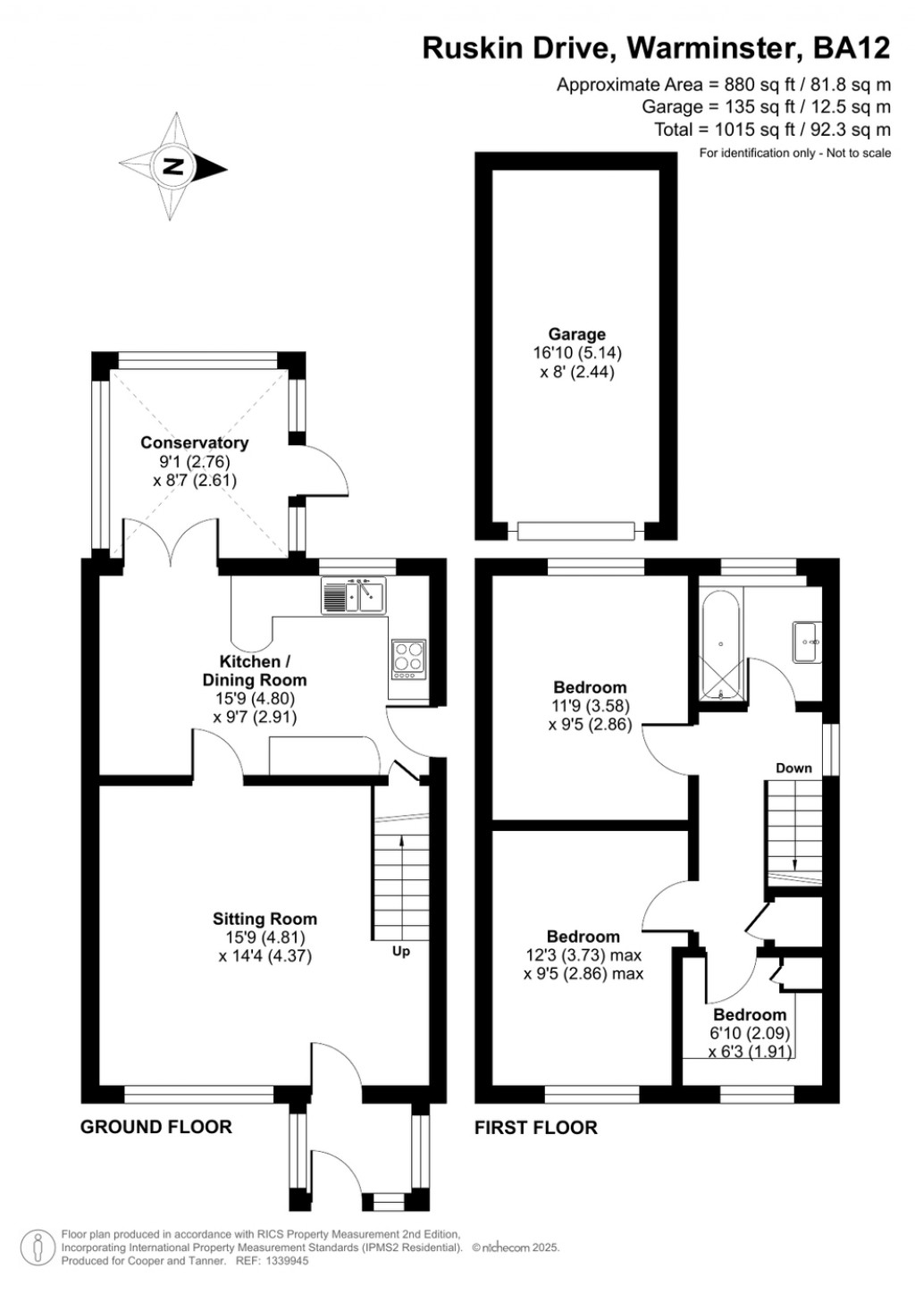 Floorplans For Ruskin Drive, Warminster, Wiltshire