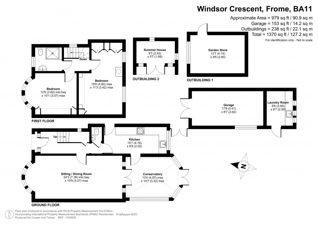 Floorplans For Windsor Crescent, Frome, Somerset