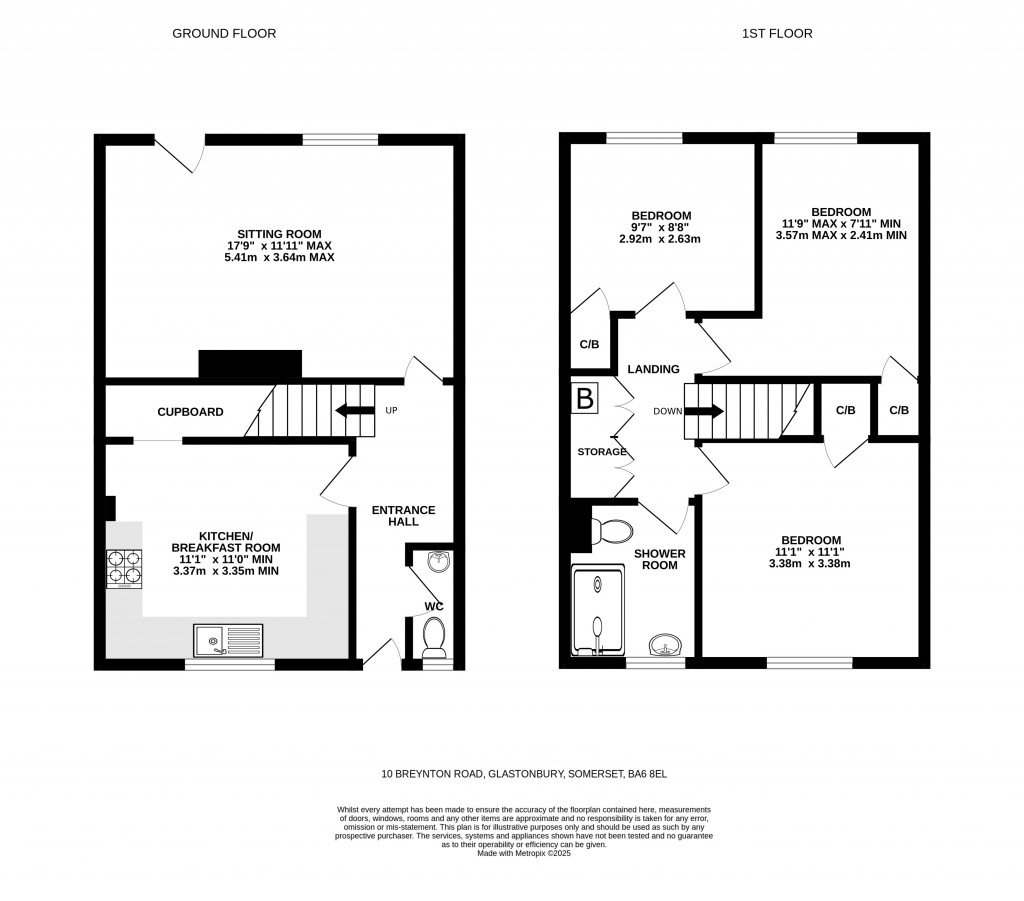 Floorplans For Breynton Road, Glastonbury, Somerset
