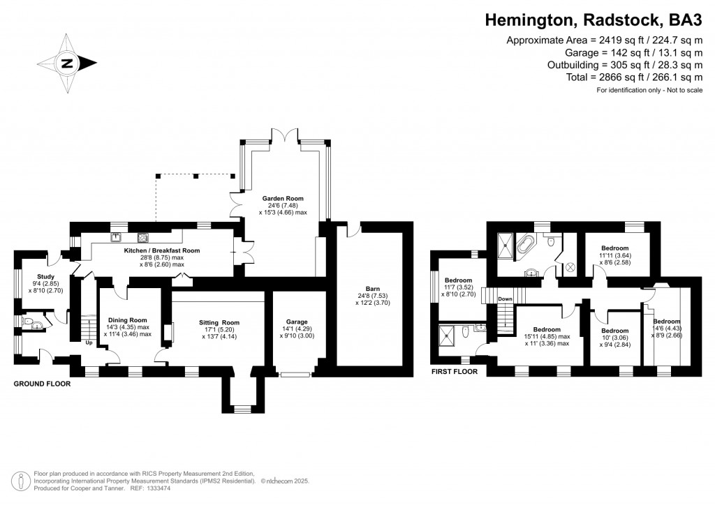 Floorplans For Hemington, Radstock, Somerset