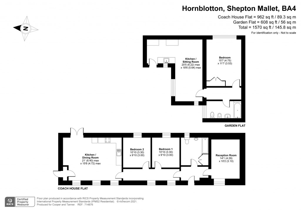 Floorplans For Hornblotton, Shepton Mallet, Somerset