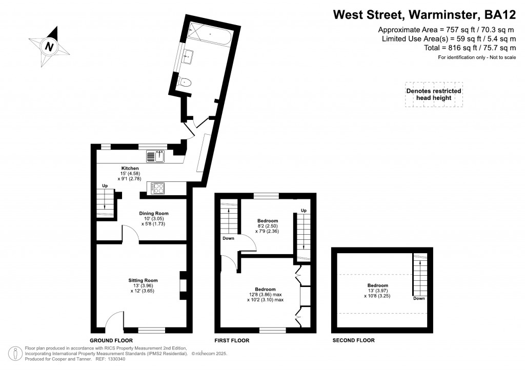 Floorplans For West Street, Warminster, Wiltshire