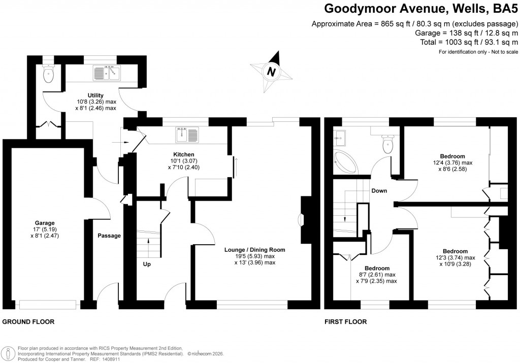 Floorplans For Goodymoor Avenue, Wells, Somerset
