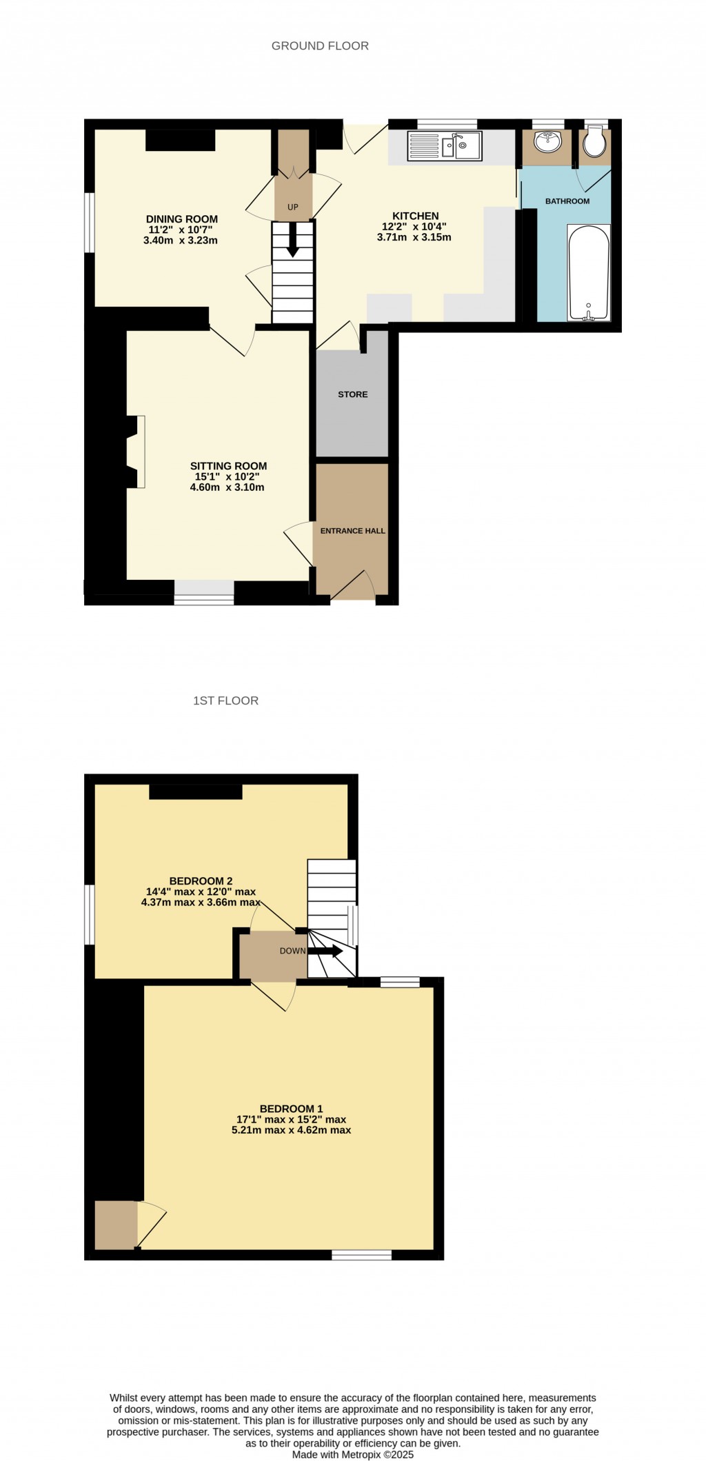 Floorplans For Pylle, Shepton Mallet, Somerset