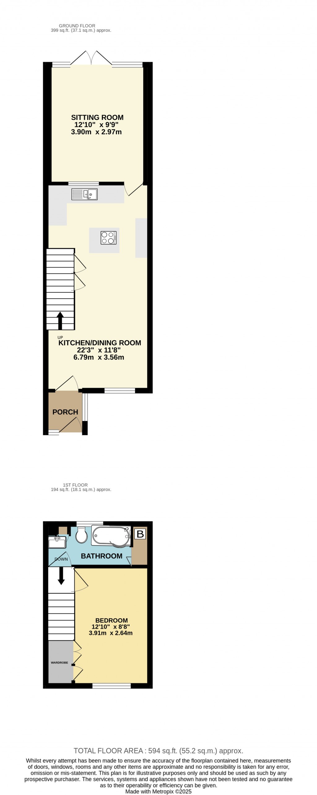 Floorplans For Bishop Crescent, Shepton Mallet, Somerset