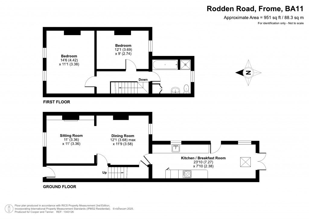 Floorplans For Rodden Road, Frome, Somerset