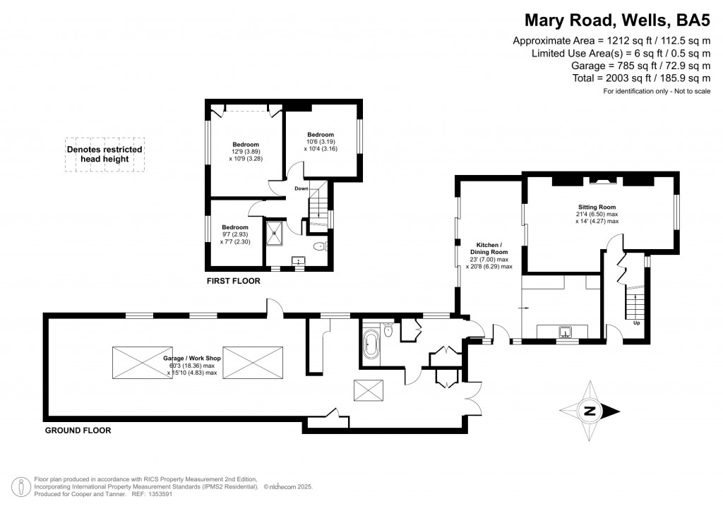 Floorplans For Mary Road, Wells, Somerset