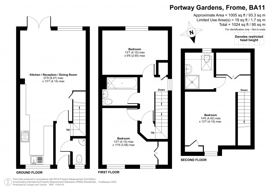 Floorplans For Portway Gardens, Frome, Somerset