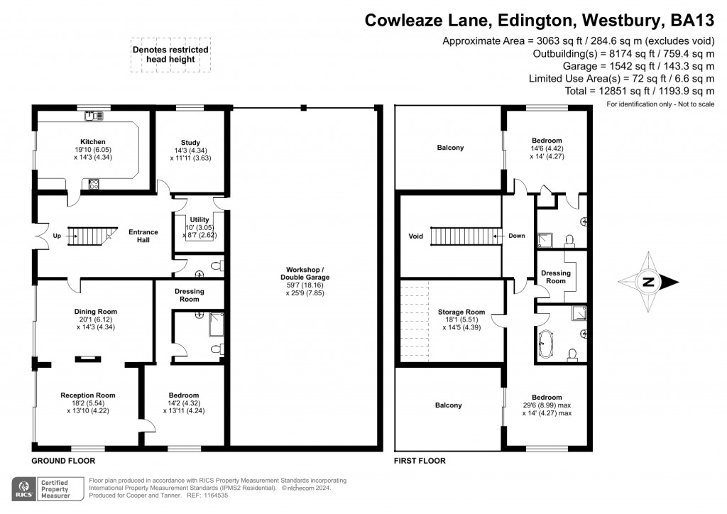 Floorplans For Cowleaze Lane, Edington Westbury
