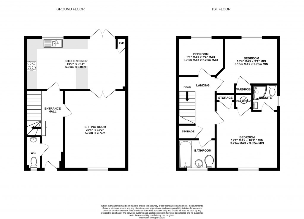 Floorplans For Meare, Glastonbury, Somerset