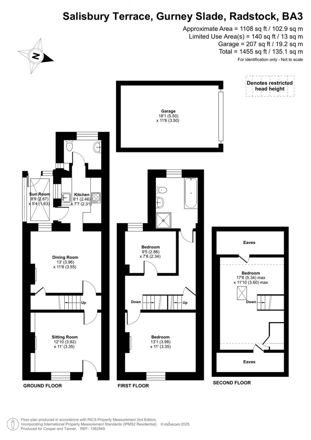 Floorplans For Gurney Slade, Radstock, Somerset