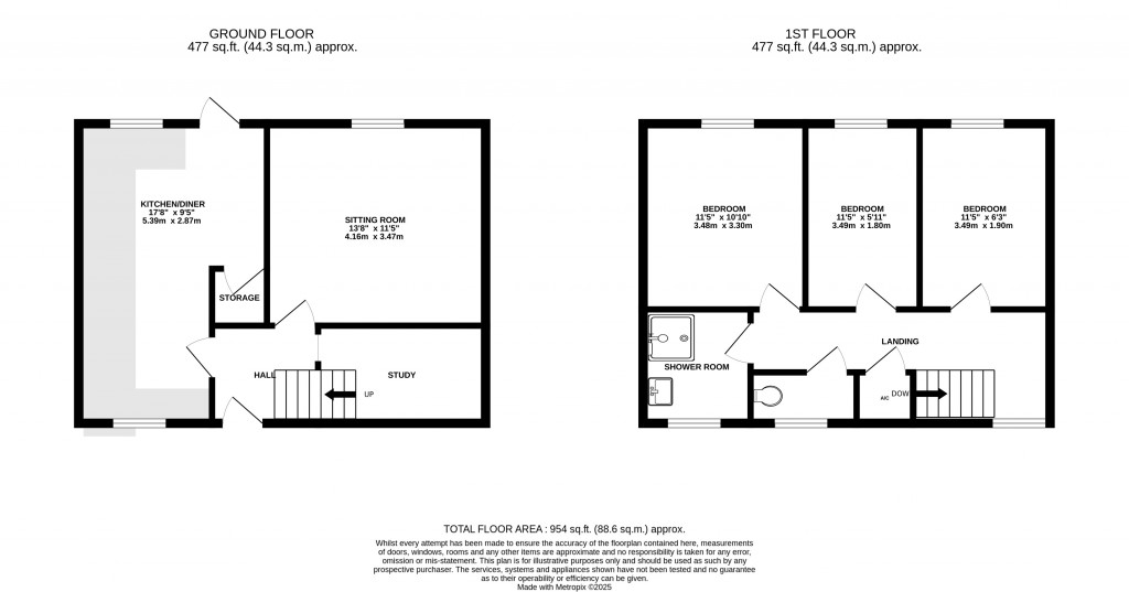 Floorplans For Old Wells Road, Glastonbury, Somerset