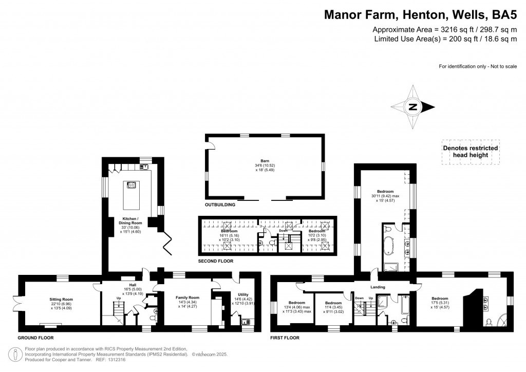 Floorplans For Henton, Wells, Somerset