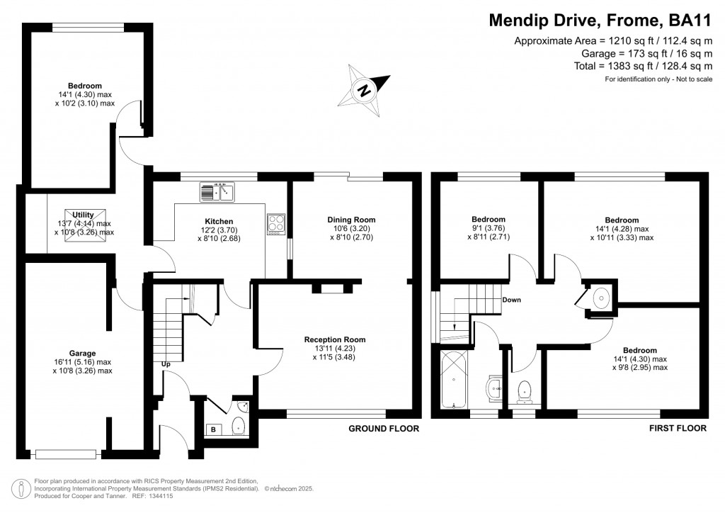 Floorplans For Mendip Drive, Frome, Somerset
