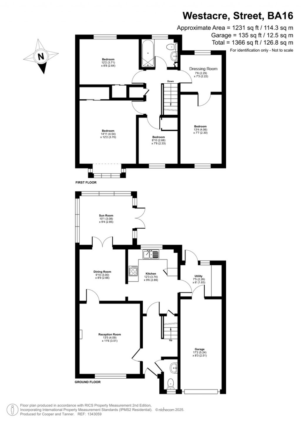 Floorplans For Westacre, Street, Somerset