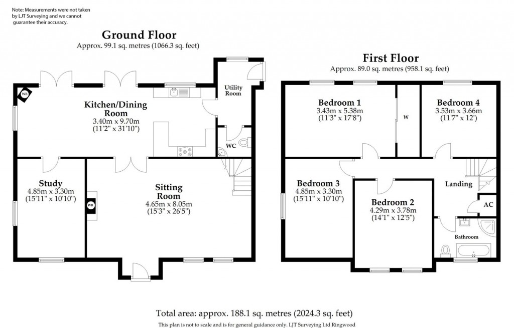 Floorplans For Sandford, Ringwood, BH24