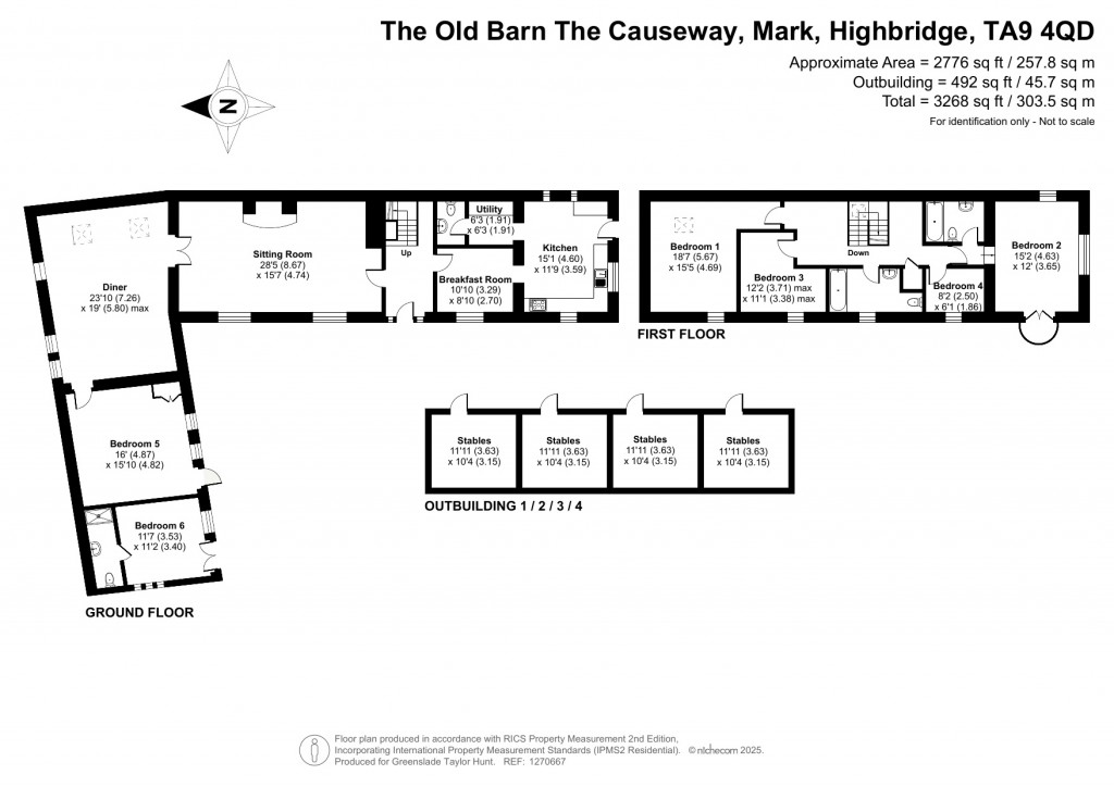Floorplans For Mark, Highbridge, Somerset