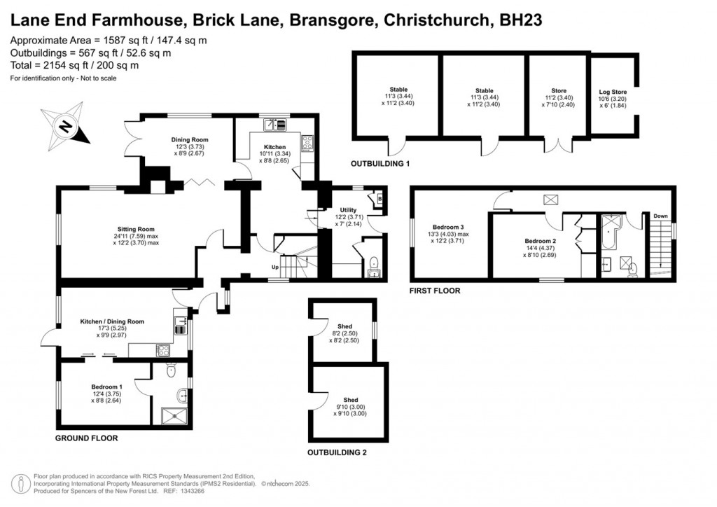Floorplans For Brick Lane, Bransgore, Christchurch, BH23