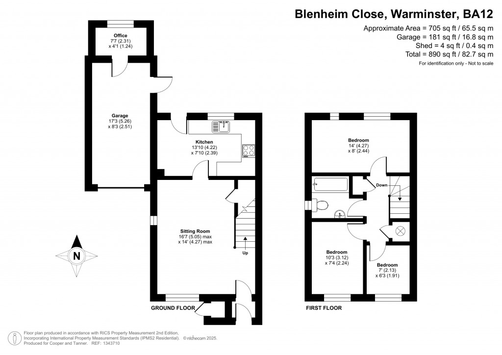 Floorplans For Blenheim Close, Warminster, Wiltshire