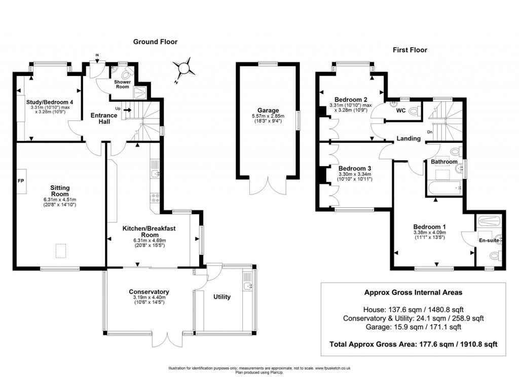 Floorplans For Belmore Road, Lymington, SO41