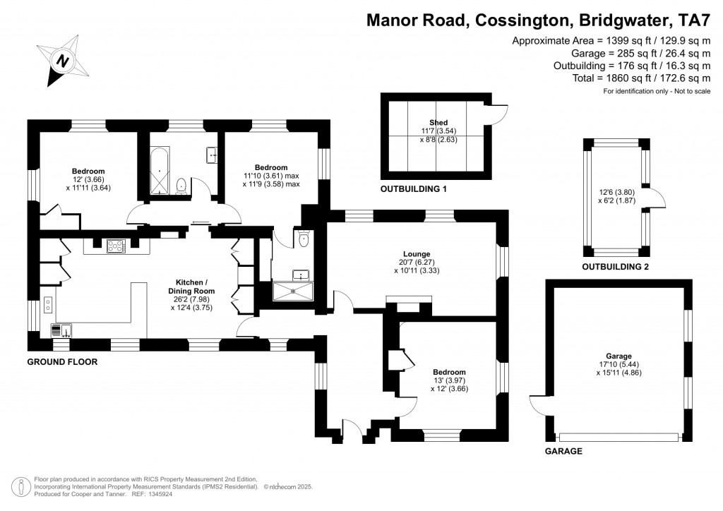 Floorplans For Manor Road, Cossington, Somerset