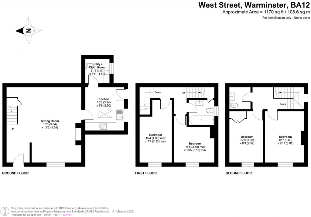 Floorplans For West Street, Warminster, Wiltshire
