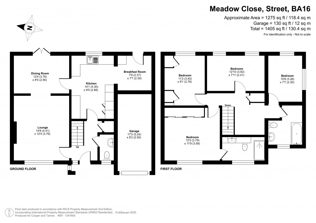 Floorplans For Meadow Close, Street, Somerset