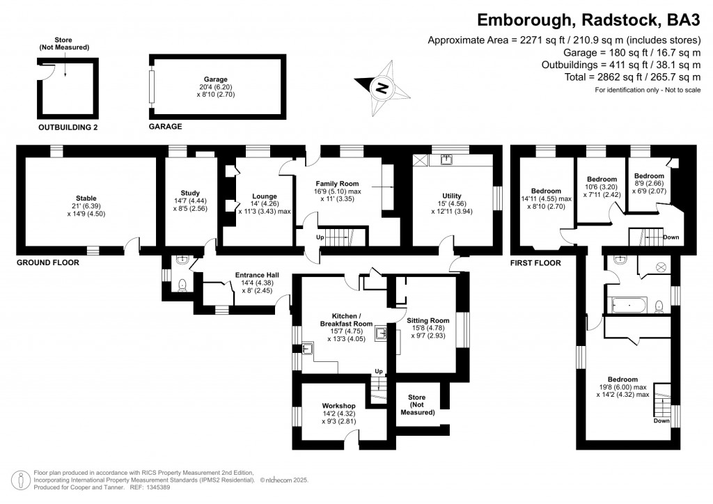 Floorplans For Emborough, Radstock, Somerset
