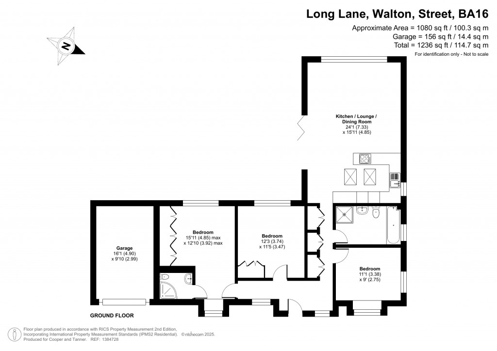 Floorplans For Long Lane, Walton, Somerset