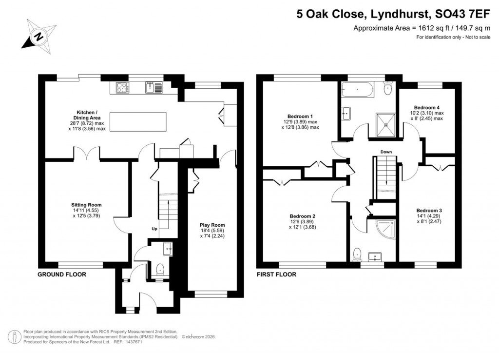 Floorplans For Oak Close, Lyndhurst, SO43