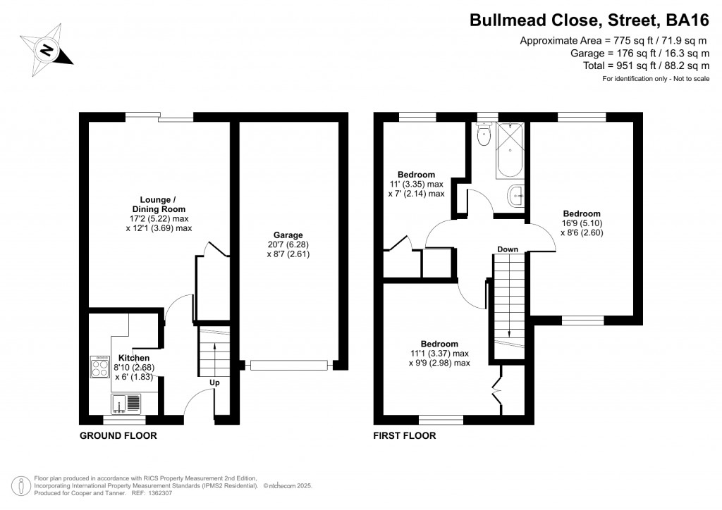 Floorplans For Bullmead Close, Street, Somerset