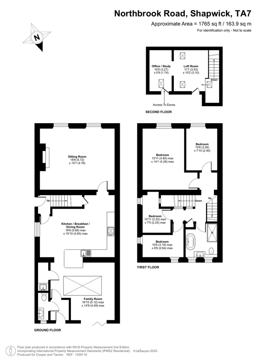 Floorplans For Northbrook Road, Shapwick, Somerset