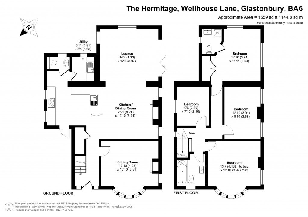 Floorplans For Wellhouse Lane, Glastonbury, Somerset