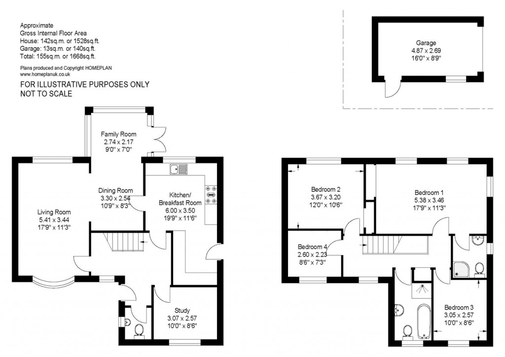 Floorplans For Buldowne Walk, Sway, Lymington, SO41
