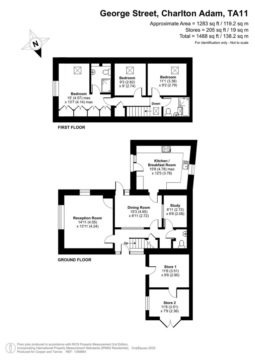 Floorplans For George Street, Charlton Adam, Somerset